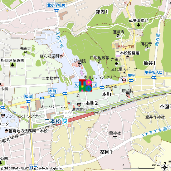 二本松支店付近の地図